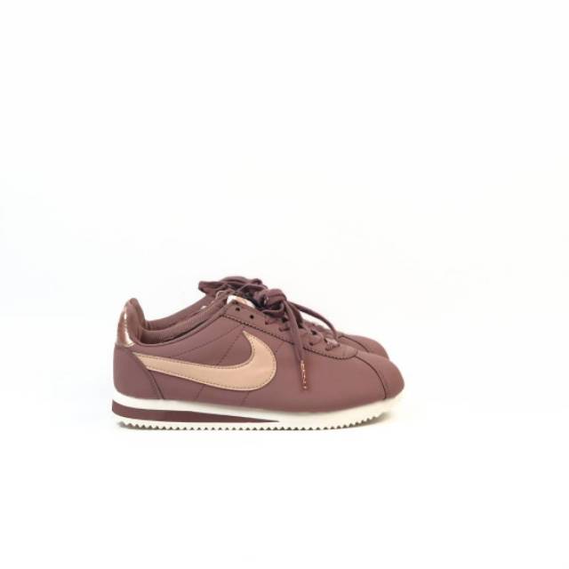 Sepatu wanita murah Nike Cortez Leather Smokey Mauv