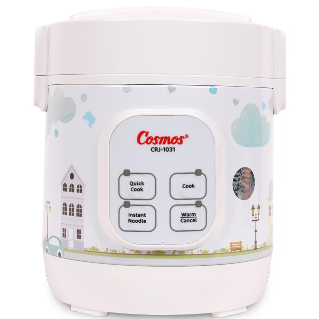 Cosmos CRJ1031 Rice Cooker Mini Digital 0.3 Liter 4 in 1 Bonus Gelas Ukur dan Sendok Nasi