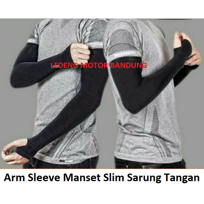 Arm Sleeve Manset Slim Sarung Tangan Kiper Sepada Motor Anti Sinar UV