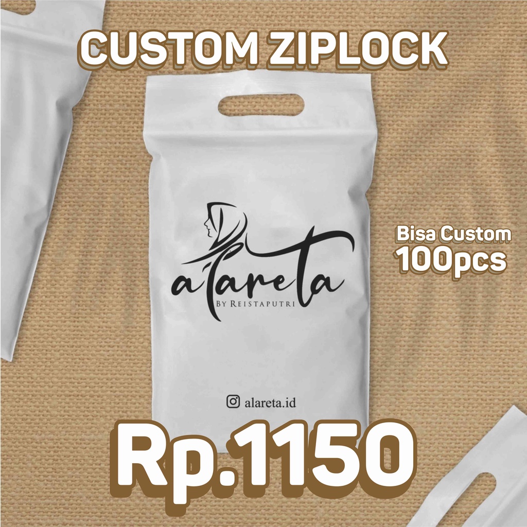 Jual Sablon Plastik Klip Pond Ziplock X Packaging Hijab Scarf Shopee Indonesia