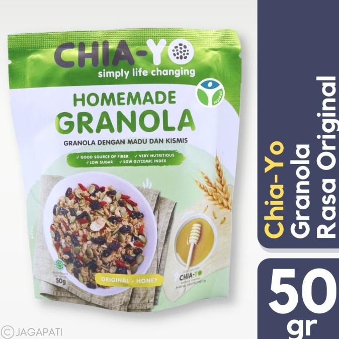 

Chia-Yo - Granola Original 50gr - Sarapan Sehat - Cemilan Diet