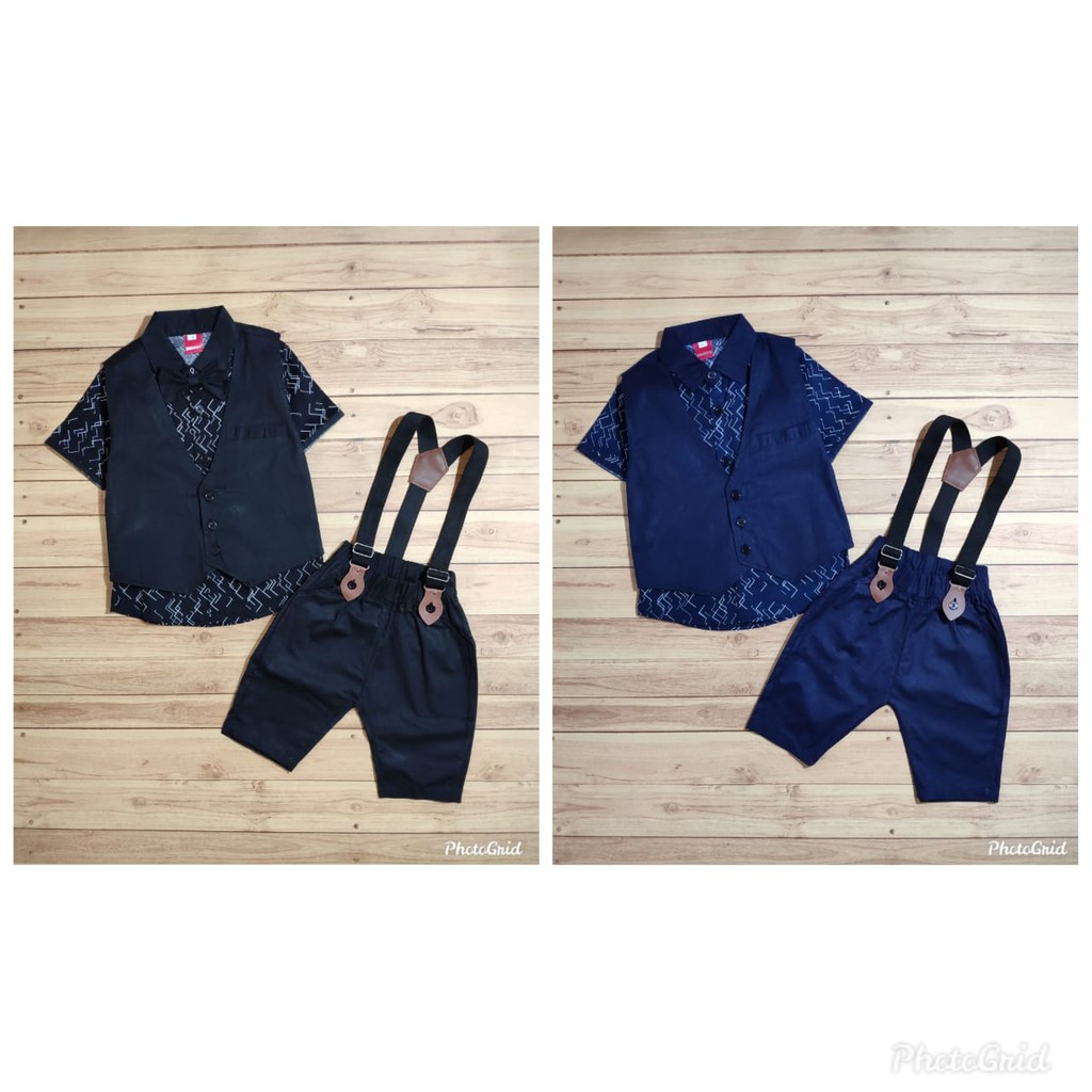 Baju Anak Laki Laki Setelan Tuxedo ROmpi Kondangan Anak Bayi Dion