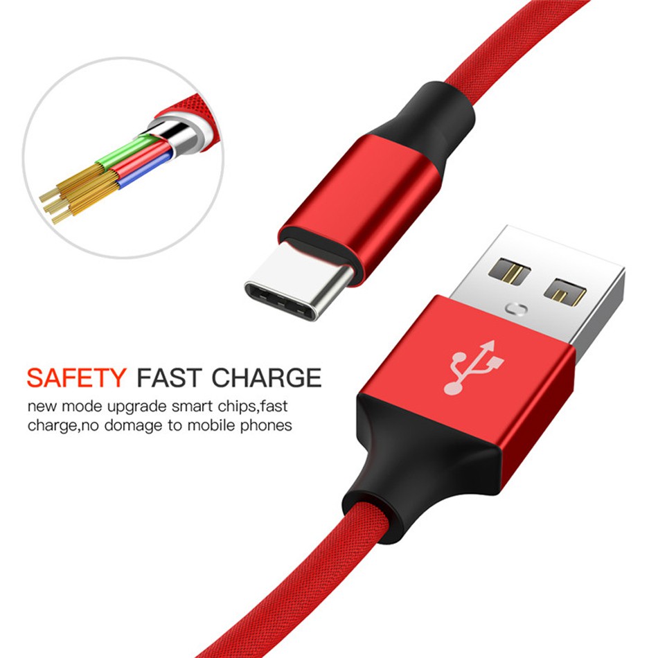 Vaorlo Kabel Data / Charger Micro Usb / Type C 8pin 3A Fast Charging Untuk Smartphone