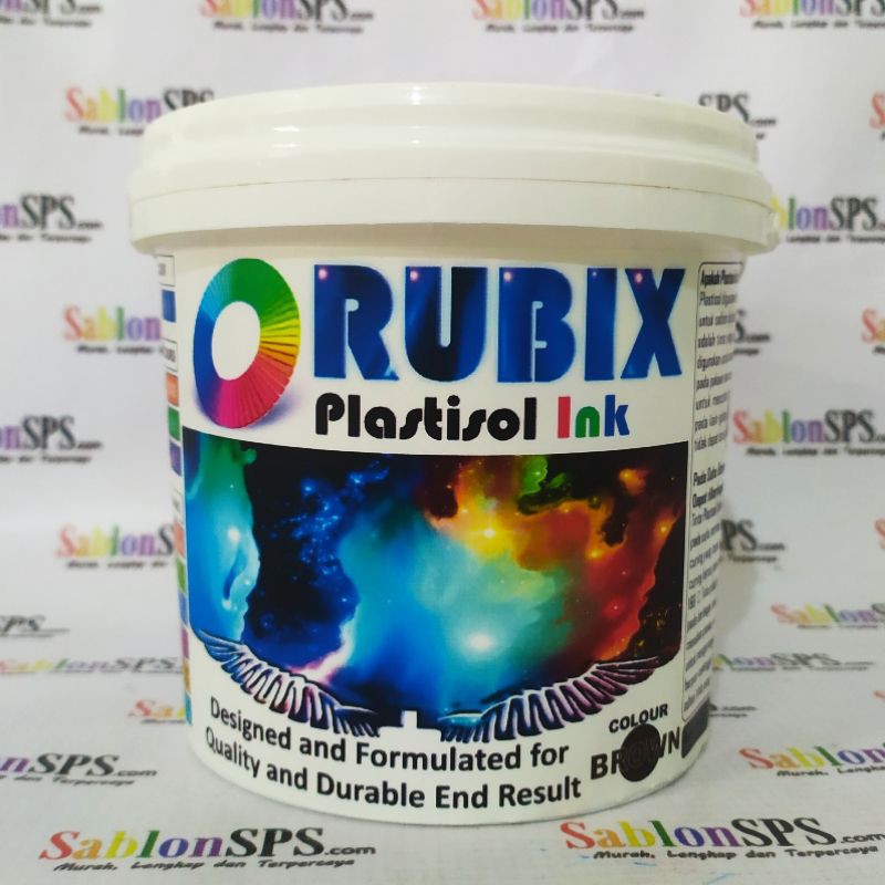 TINTA SABLON PLASTISOL RUBIX BROWN COKLAT 1KG