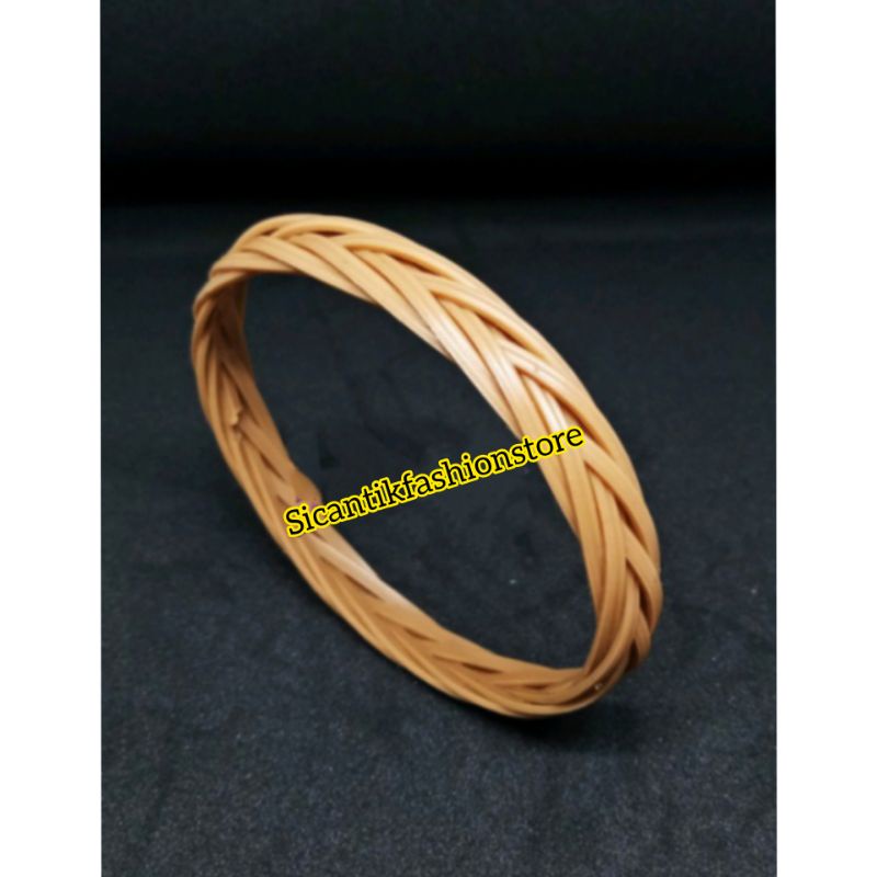 Gelang Tangan Pria Wanita Berbahan Dasar Rotan 2 Warna Coklat Muda Coklat Tua Gelang Pria Gelang Pria Wanita Kekinian Gelang rotan