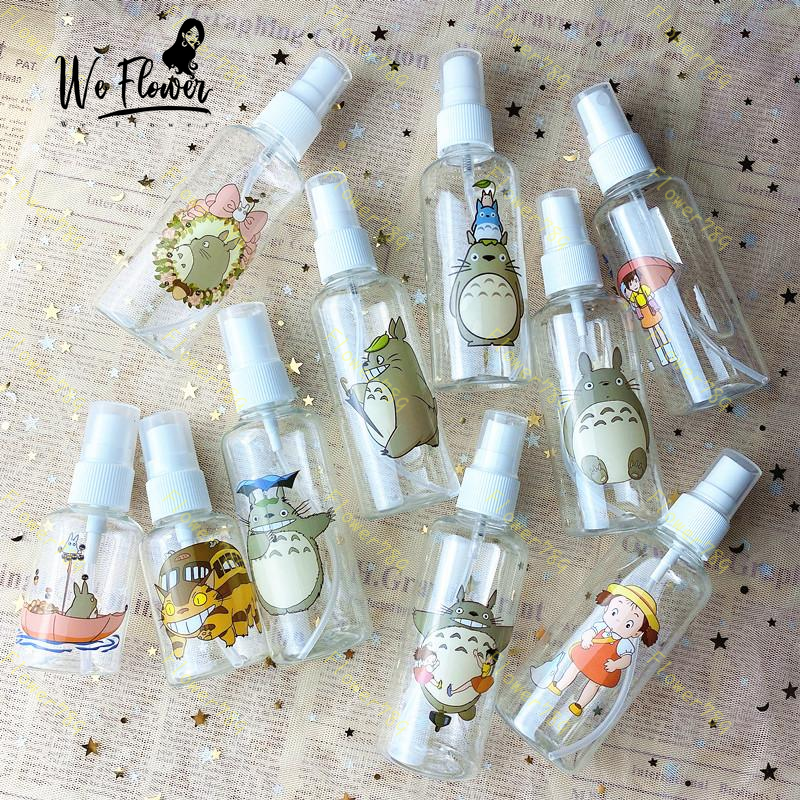 (We) Botol Kosong Bahan Plastik Desain Totoro Kartun Kapasitas 50ml/100ml Portabel Untuk Travel