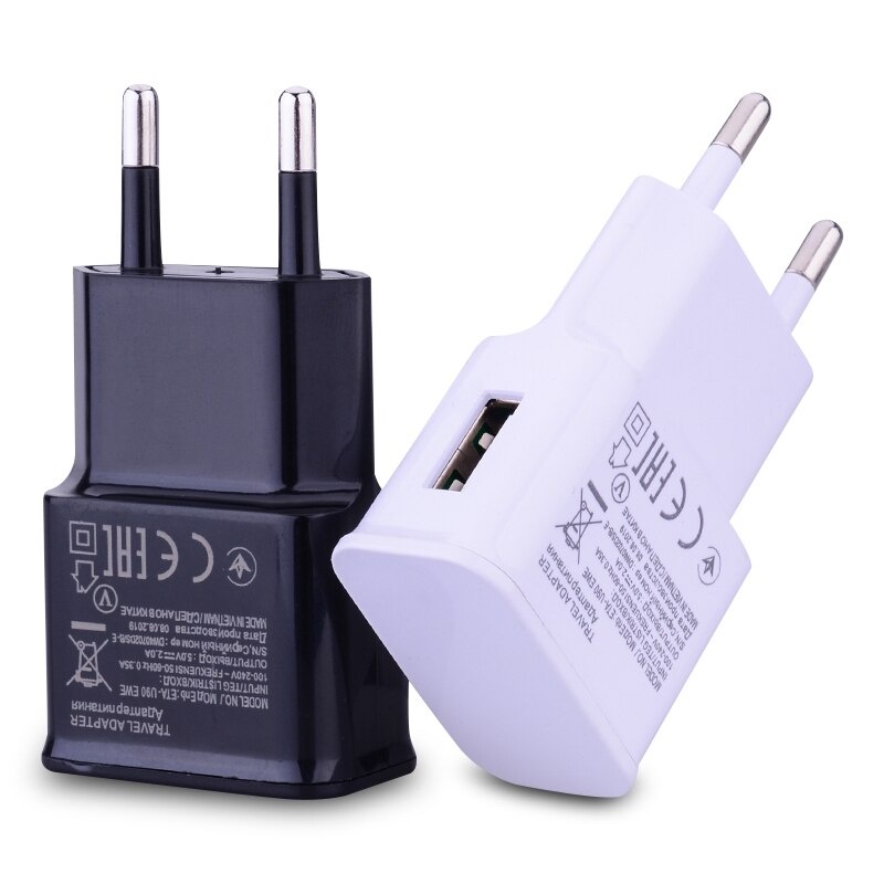 Travel Adapter USB Charger 5V 2.0A for Smartphone - ETA-U90EWE - Black
