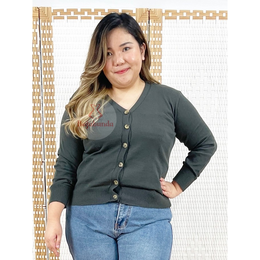 CARDIGAN RAJUT BIG SIZE LD 110 - 120 WANITA / KARDIGAN WANITA JUMBO / LUARAN PLUS SIZE BAJUBUNDA-ABUTUA