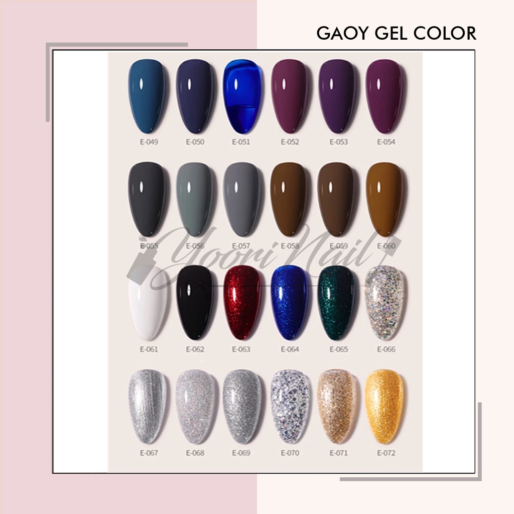 Gaoy color (E001-E036) gel polish light luxury series nail art gel kutek gel warna