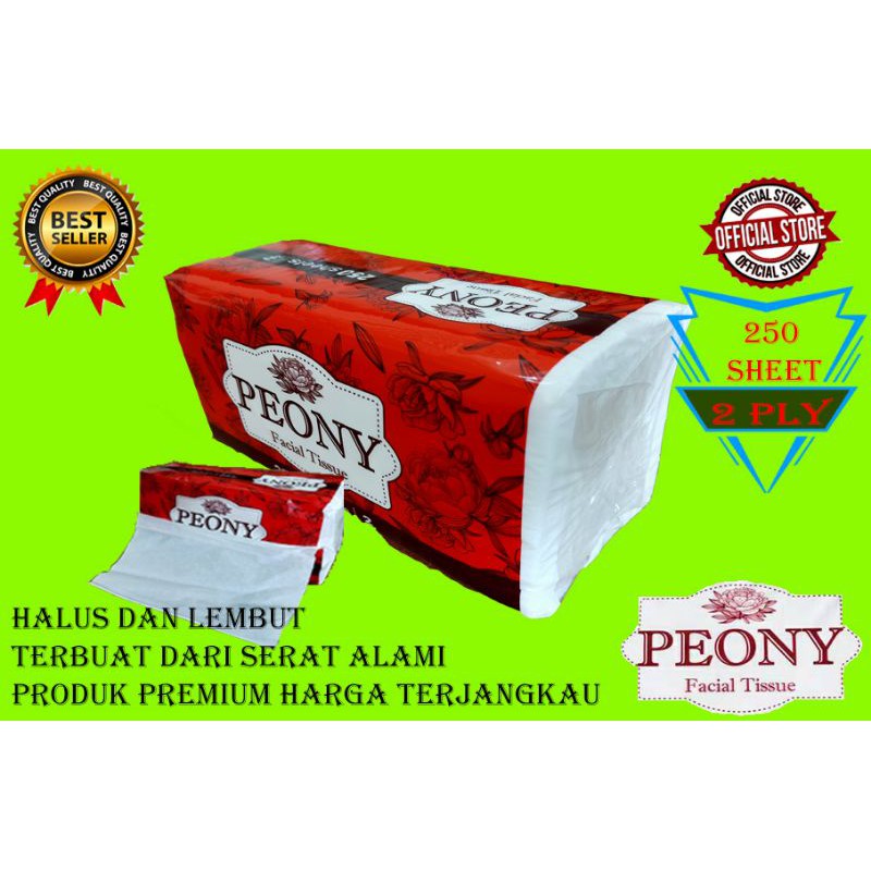 FACIAL TISSUE PEONY 250'S / TISU WAJAH 250 sheets x 2ply PEONY