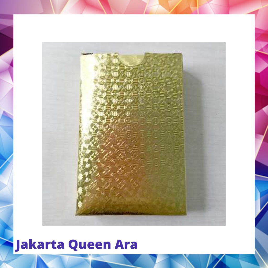 Kartu Remi Poker Lapisan Gold Foil - THKK9273