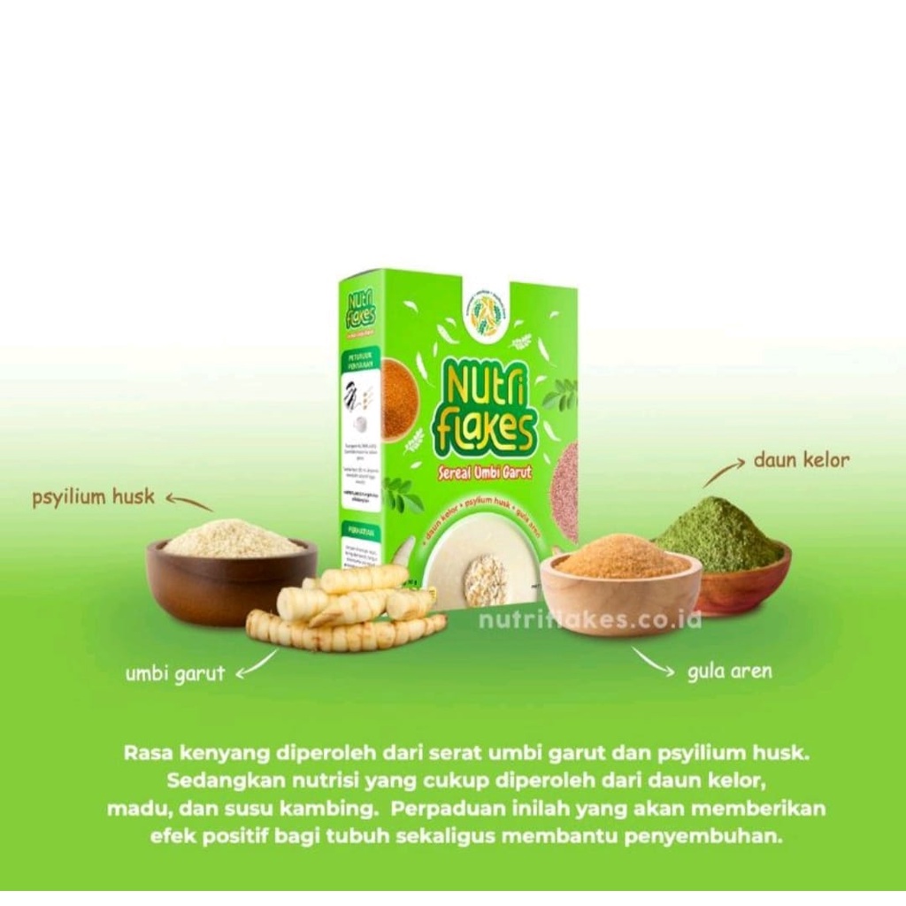 

NG Cereal Nutriflakes - Orinal Sereal Umbi Garut Solusi Atasi Asam Lambung Maag Kronis Gerd Suplemen