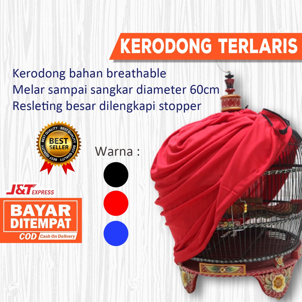 KERODONG SANGKAR BISA CETAK LOGO PRINTING burung puter pelung tekukur diameter 50cm