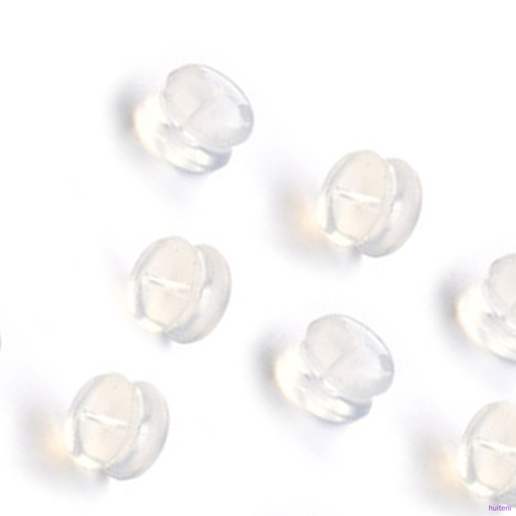 10pcs Stopper Belakang Anting Tusuk Bahan Karet Silikon Lembut Anti Alergi