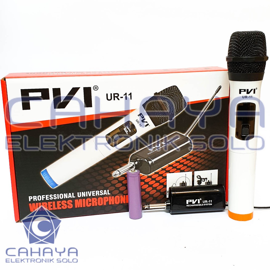 Mic Wireless PVI UR-11 Audio Handheld UR 11 Nirkabel Besar