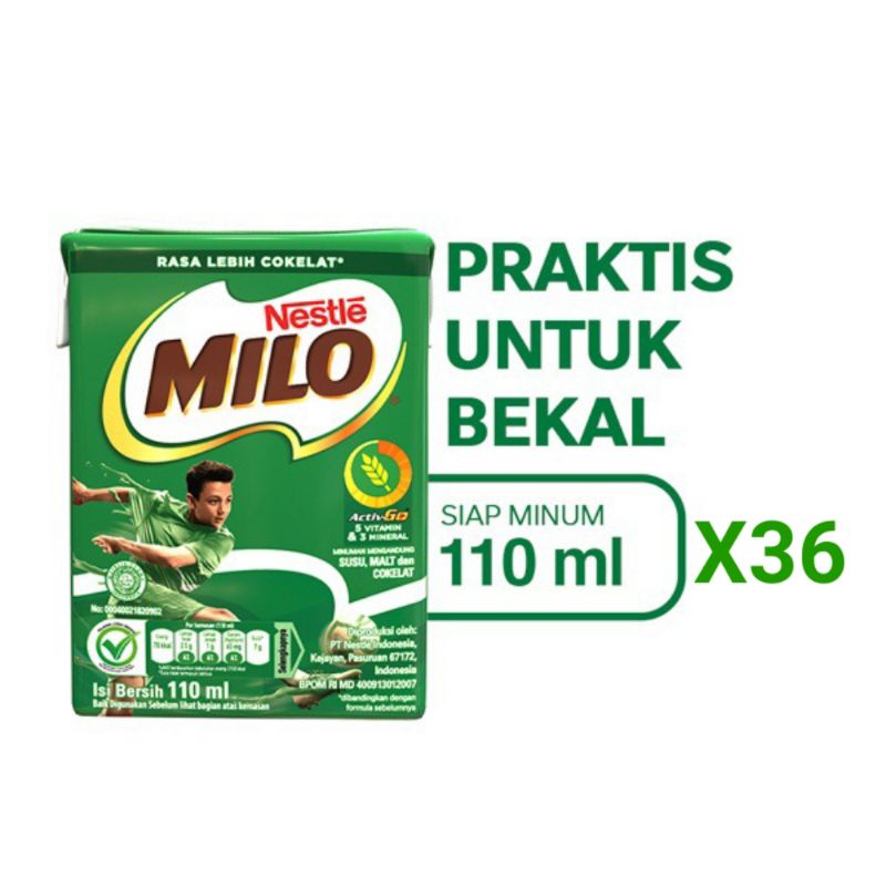 

NESTLE MILO ACTIV-GO 110 ML (DUS) MINUMAN SUSU & COKLAT UHT CAIR