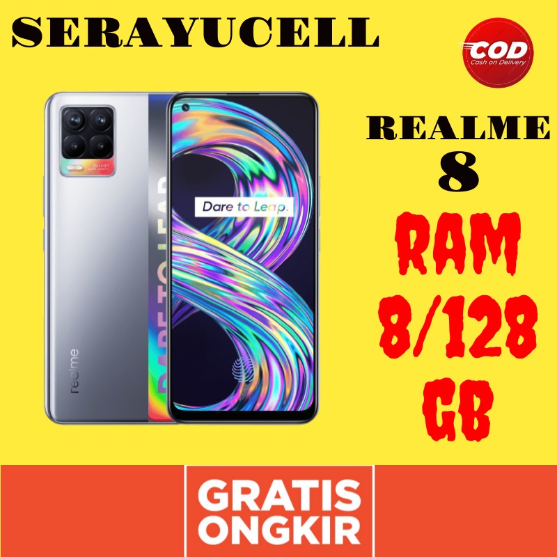 HP Android REALME 8 RAM 8/128GB Garansi Resmi 100% Original