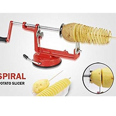 Super Quality Spiral Potato Slicer Chips Pengiris Pemotong Serutan Parutan Putar Ulir Keripik Kentang Ubi Singkong