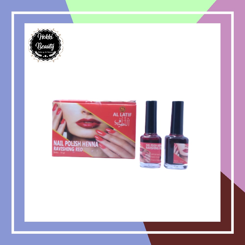 AL LATIF NAIL POLISH / KUTEK HENNA MAGNIGICENT MAROON 15gr - WARNA NEMPEL KEKUKU