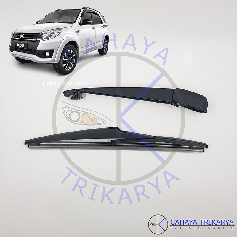 Arm & Karet Wiper Blade / Sapu Kaca Mobil Belakang Rush & Terios 2005 - 2015