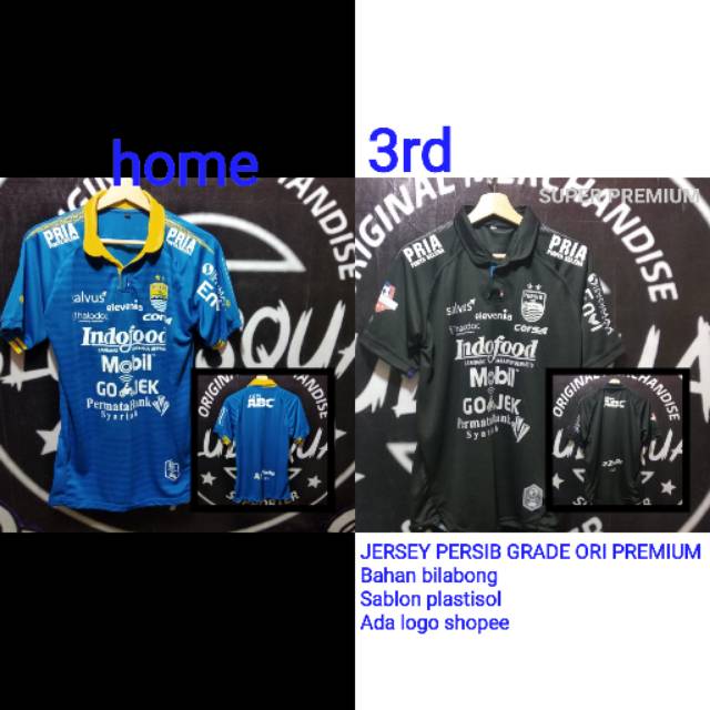 Jersey Persib home&3rd sablon plastisol original
