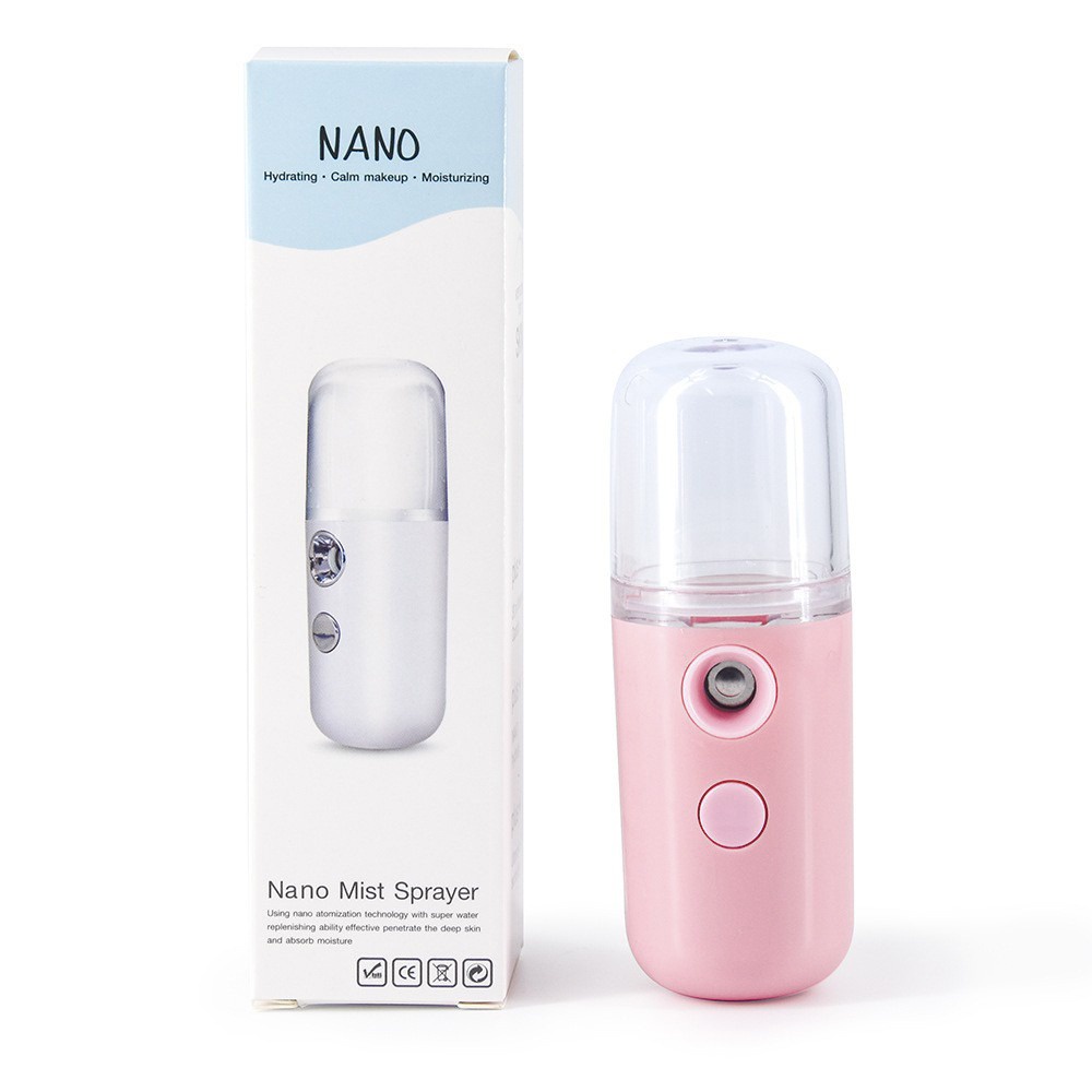 Nano Spray Mini Portable Pelembab Muka Nano Sprayer Alat Nano Spray Mist Sprayer Kecantikan Muka Portabel