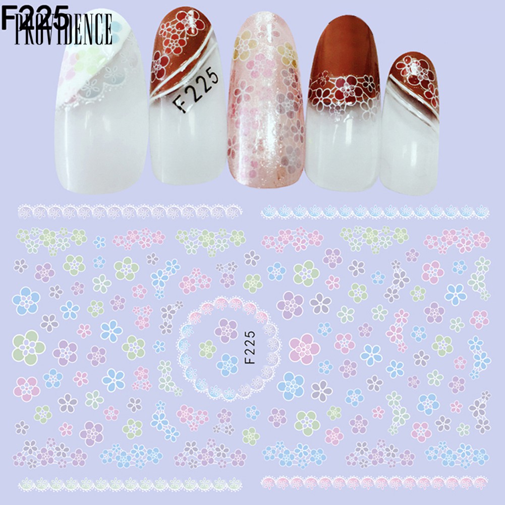 Providence 1 Sheet Flower Leaves Design Nail Art Stickers Decals Tips DIY Manicure Decor