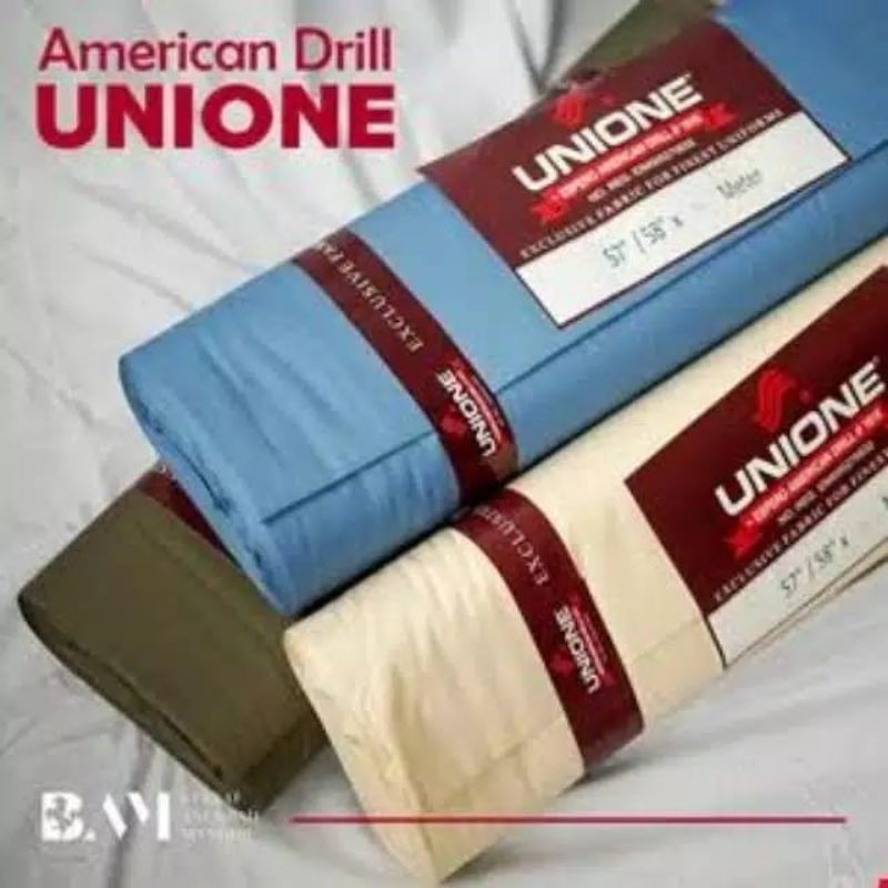 Kain Drill Unione Kain Seragam celana Jeans masker rok (0.5m)