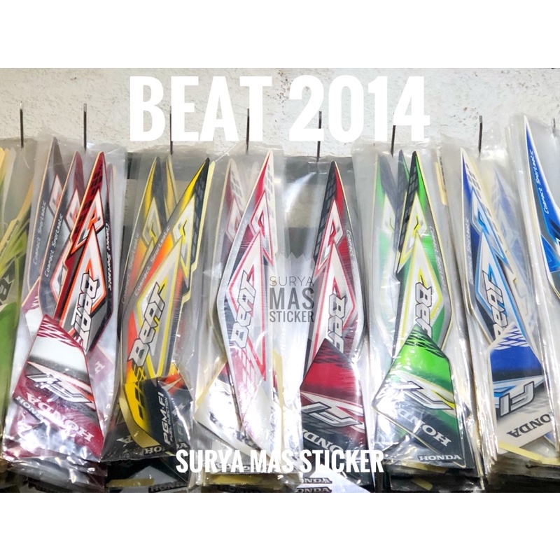 stiker striping honda beat 2014 les bodi motor