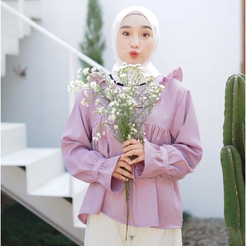 BEFAST - ZEC OOTD Wanita Blus ATICA / Anggi Blouse / Blouse Wanita / Blouse Wanita Hijab