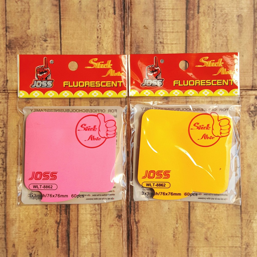 Sticky Notes Kertas - Book Marker Joss Fluorescent 3x3 Inch