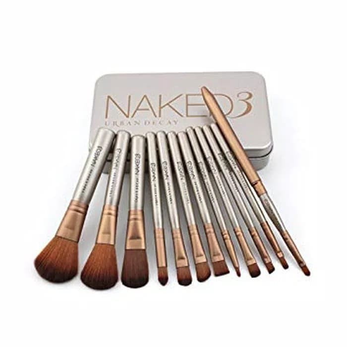 Kuas Make Up Naked 3 Set isi 12 Pcs / Make up Brush Naked