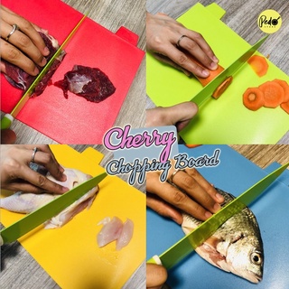 (FREE JECHEON KNIVES 5 IN 1) Cherry Chopping Board Set 4pcs + Holder