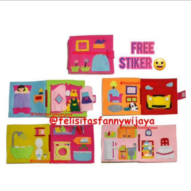 Ready Stock Busy Book Vol 12 Doll House Book / soft book / buku bantal