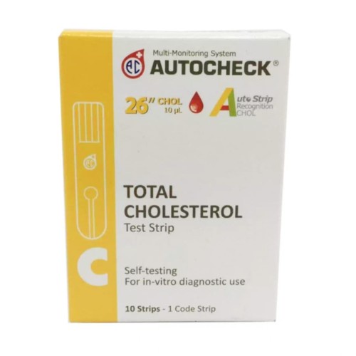 Strip Autocheck Cholesterol Test Strip isi 10 / Autocheck Cholesterol