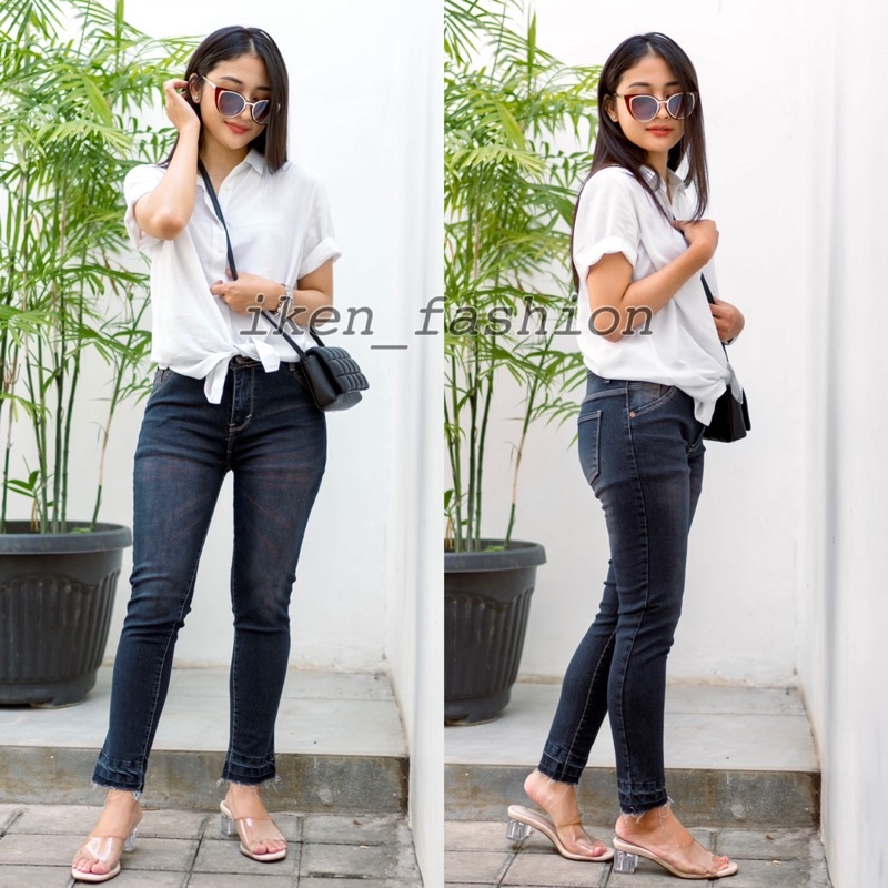 CELANA JEANS PANJANG WANITA // CELANA JEANS WANITA // ANKLE SYR JEANS