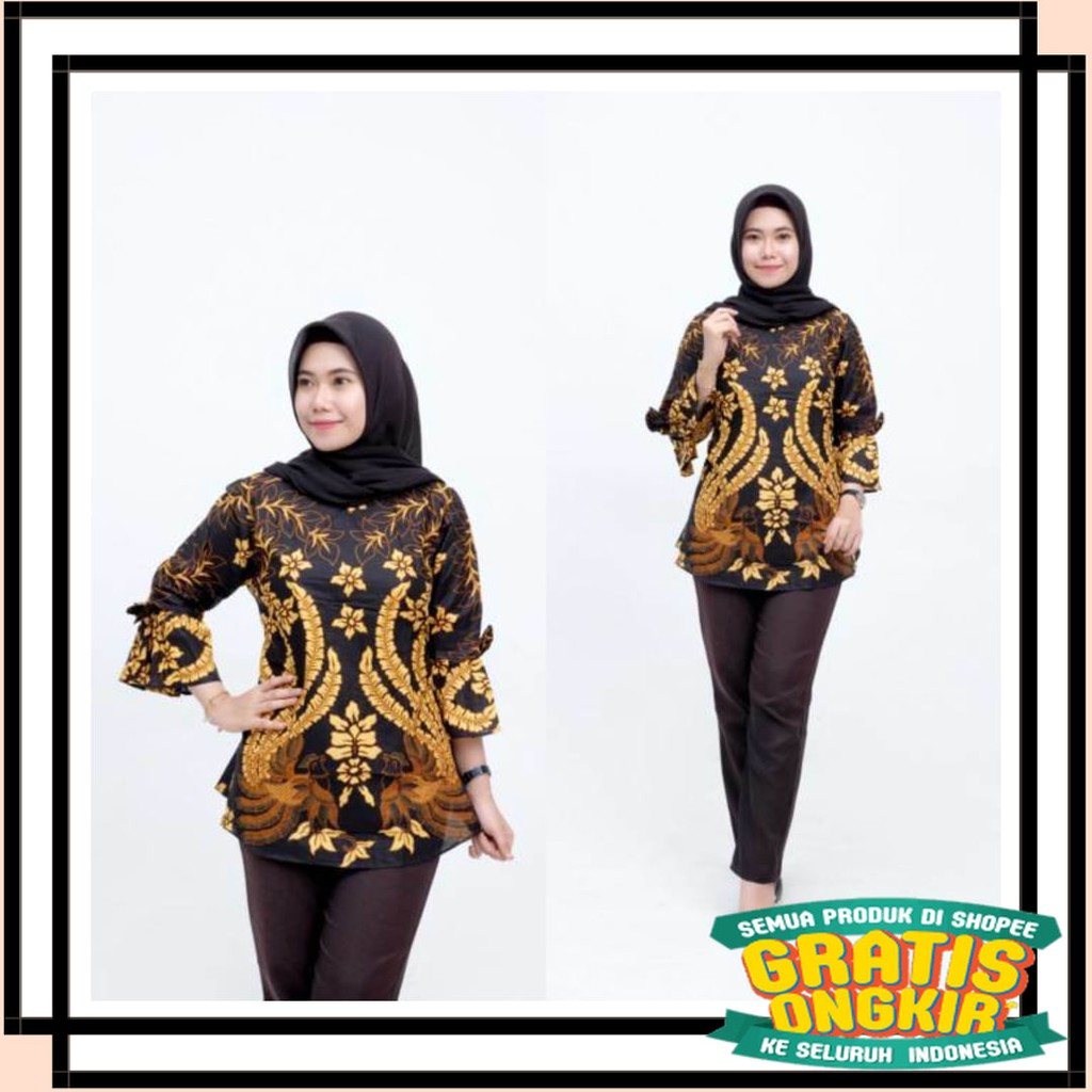 BATIK SEMARANG MURAH - TERBARU TERKINI / Atasan Batik Dolby Dolbi Dobby Doby Tenun Sutra Tulis