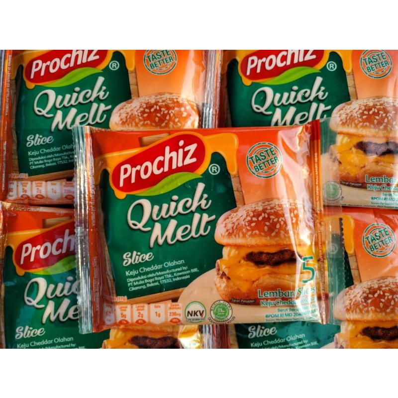 Jual Keju Prochiz Quick Melt Slice 5s Cheese Chedar | Shopee Indonesia