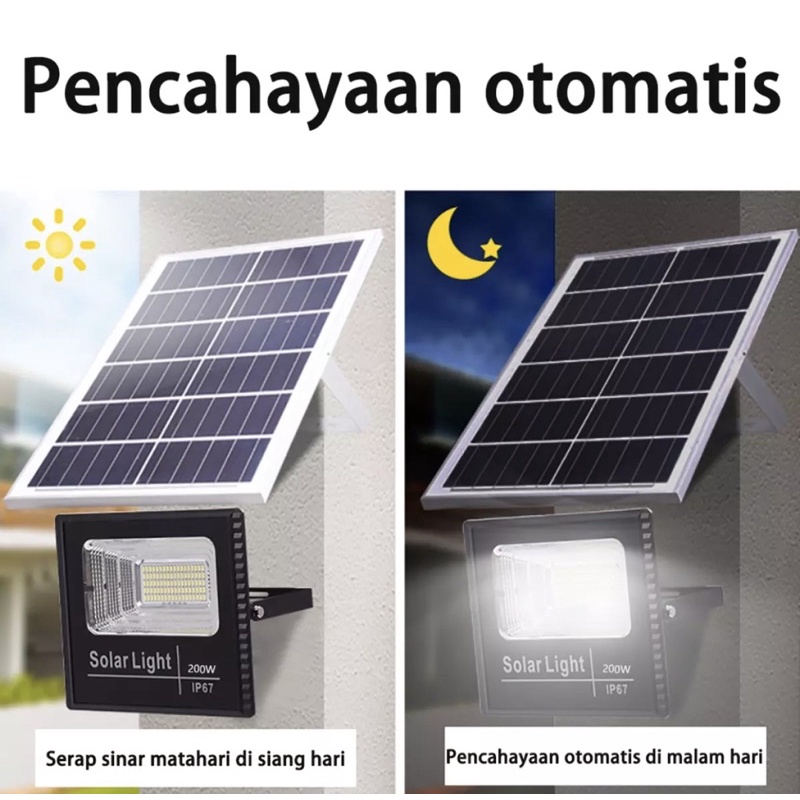 Solar light Lampu Surya Lampu Sorot 40W Tahan Air Lampu Baterai Surya LED Lampu Surya Lampu Banjir Penerangan Luar Ruangan Lampu Jalan Siang Hari Lampu Panel Surya Lampu Taman Lampu Dinding 40W