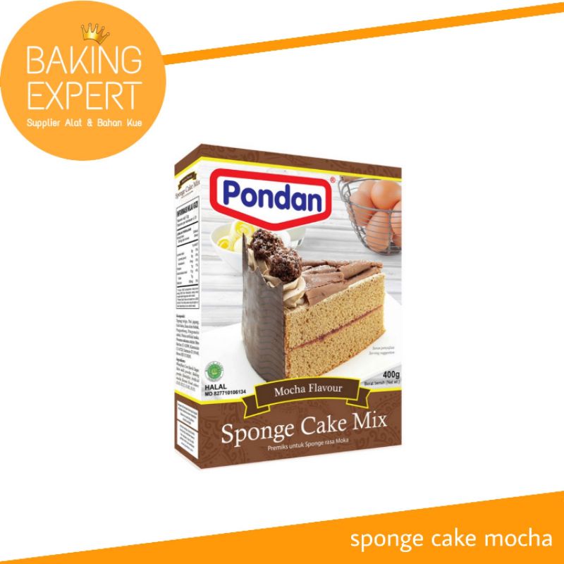 Pondan Sponge Cake Mix mocha tepung premix base cake mocca moka 400gr