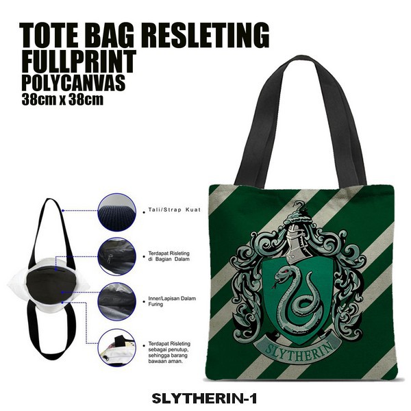 Tas / Tote Bag Polycanvas Full Print Resleting - Harry Potter Series.1