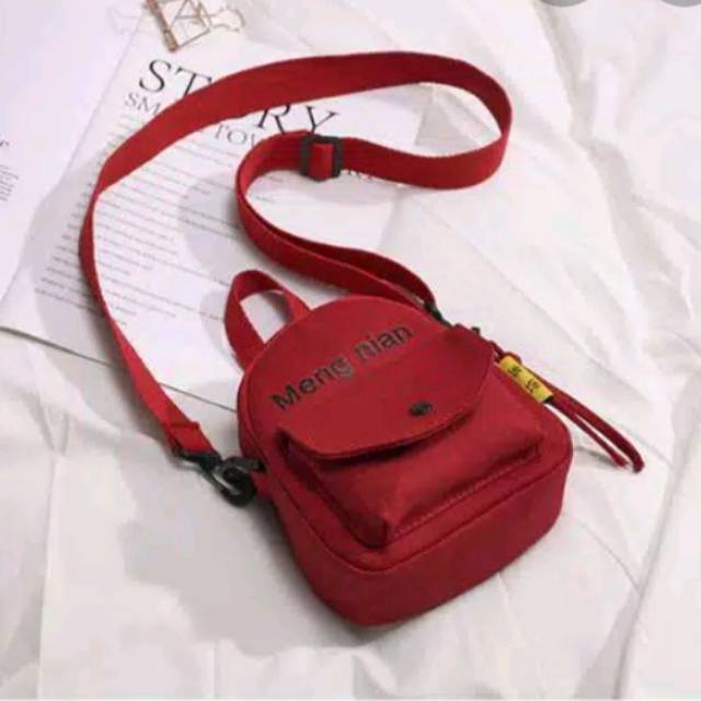 NEW-Tas slempang wanita meng nian-slingbag kanvas