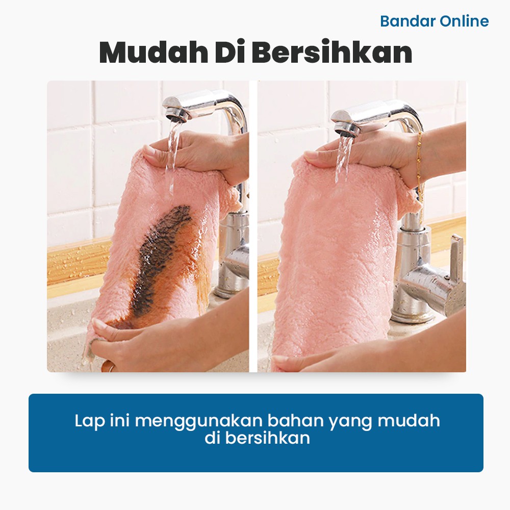 Kain Lap Dapur Microfiber Cleaning Cloth Penyerap Air dan Kotoran