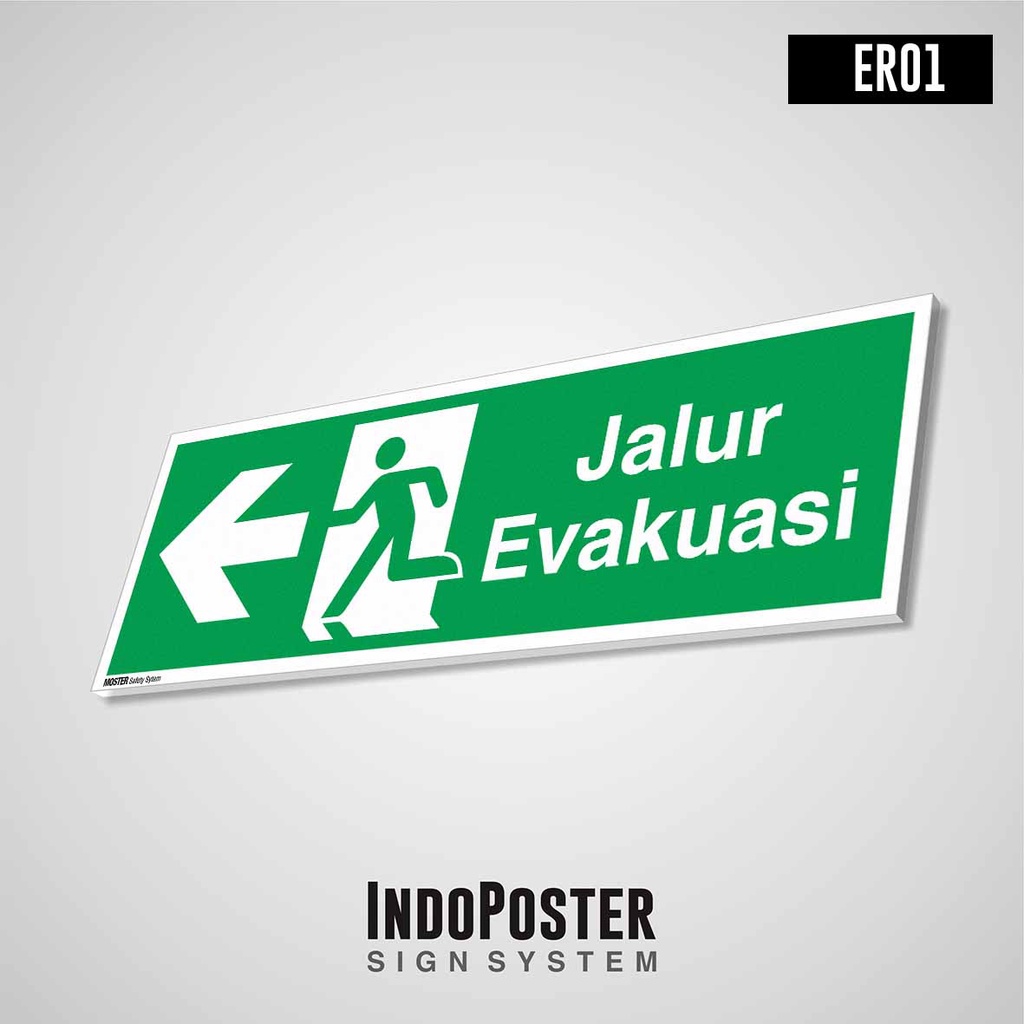 

Safety Sign Emergency Rambu K3 PVC Jalur Arah Evakuasi
