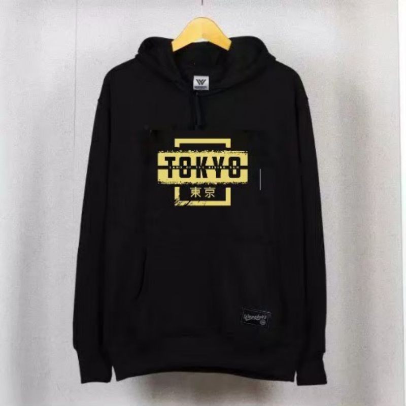 JAKET SWEATER HOODIE TOKYO JAPAN HITAM
