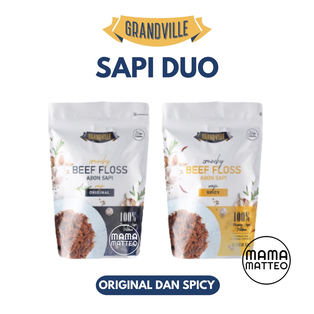 GRANDVILLE Abon Anak SAPI AYAM Original / Spicy  GrandVILE GRAND VILLE FLOSS HALAL MPASI CRUNCHY KRIUK / BANDUNG