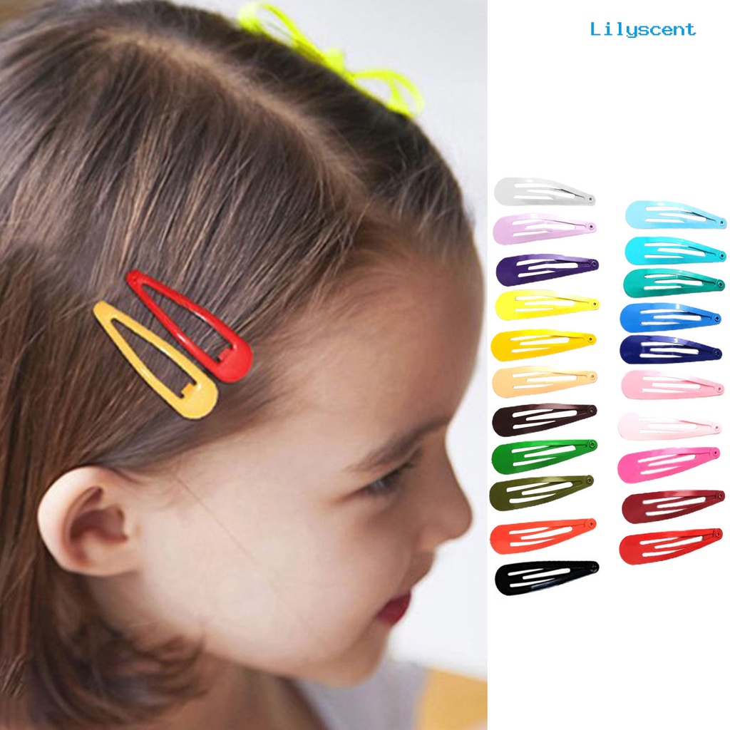 Ls 4Pcs / Set Jepit Rambut Mini Anti Slip Warna Polos Untuk Anak Perempuan