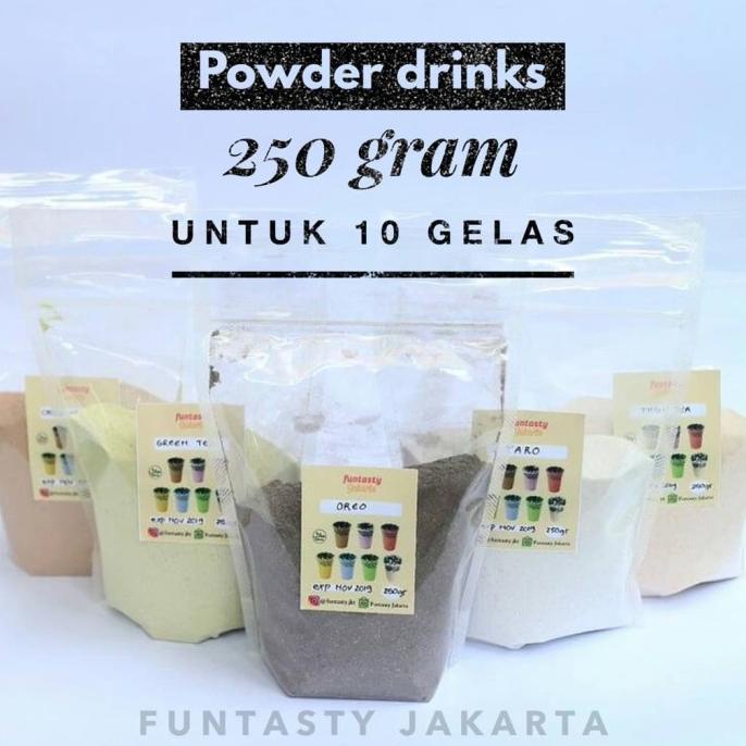 

Serbuk minuman bubuk bubble drink powder rasa thai tea green tea taro