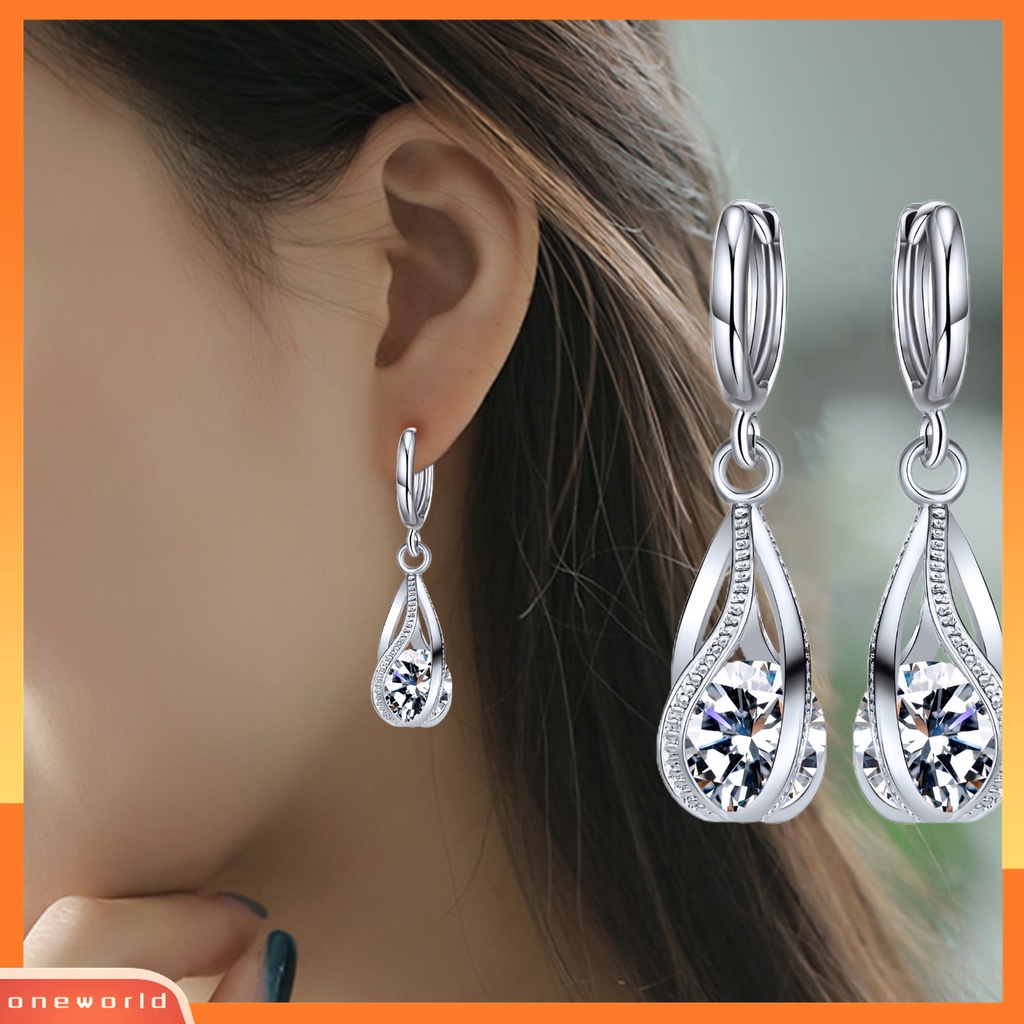 3pcs / Set Kalung Anting Kristal Tiruan Untuk Hadiah Wanita