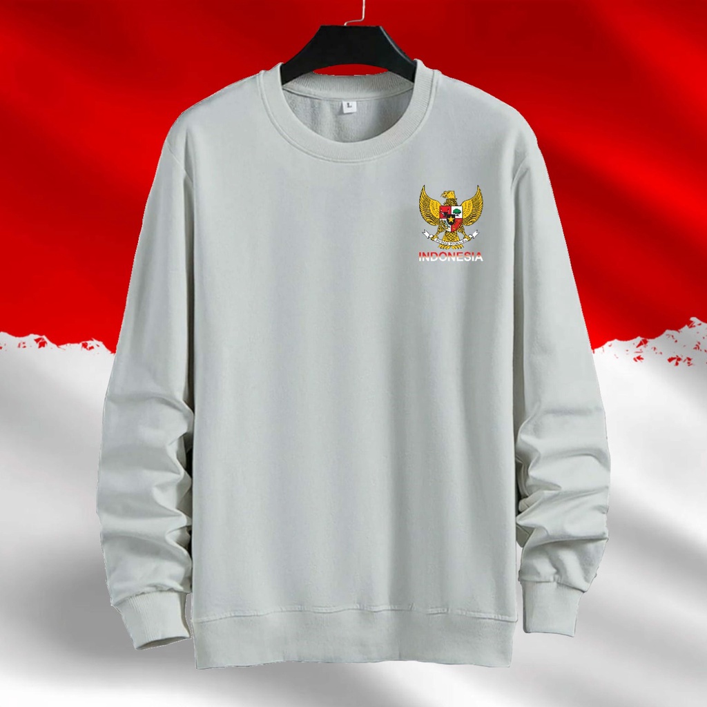 SWEATER UNISEX ( PRIA DAN WANITA ) SWEATER JUMBO, LOGO GARUDA INDONESIA